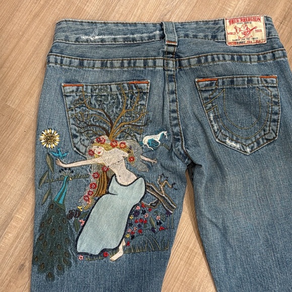 Vintage Y2K True Religion Lady Godiva Embroidered Jeans - Picture 4 of 6